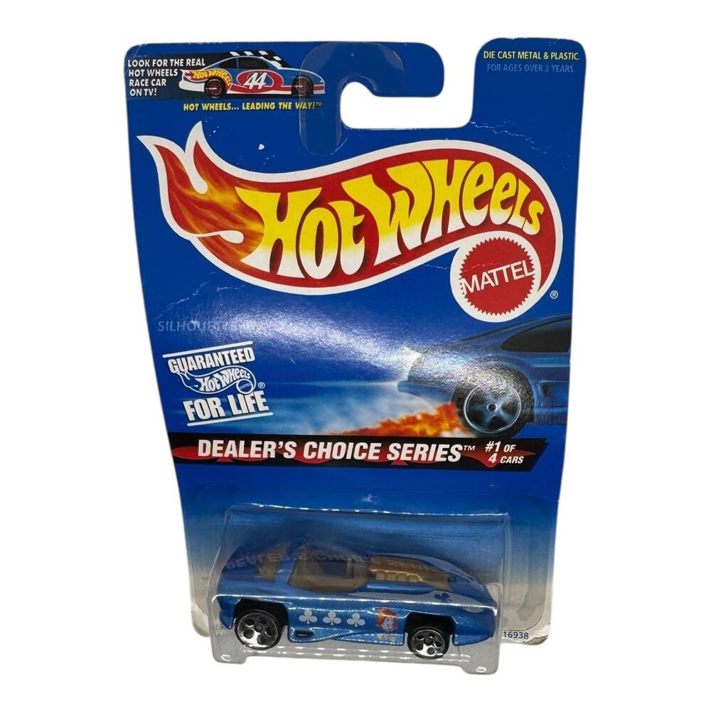 1997 Hot Wheels #565 Dealers Choice Series 1/4 SILHOUETTE II Blue w/Chrome5DotSp